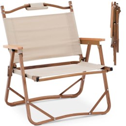Krzesło kempingowe turystyczne do ogrodu składane do 120 kg - khaki UNIPRODO
