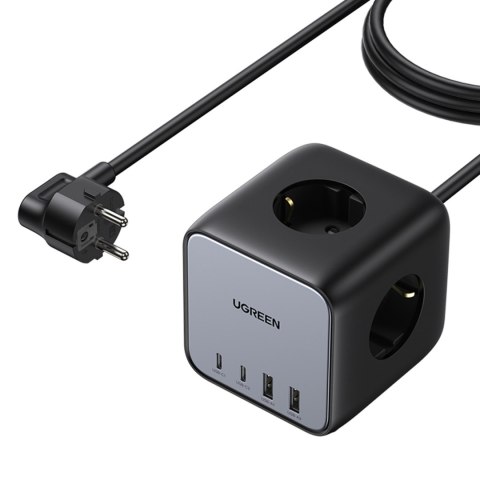 Ładowarka listwa zasilająca AC 240V GaN 2x USB-C 2x USB-A 3x AC 240V - czarna UGREEN Ładowarka listwa zasilająca AC 240V GaN 2x USB-C 2x USB-A 3x AC 240V - czarna UGREEN