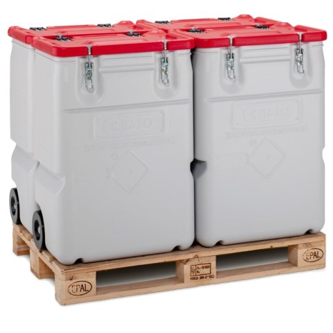 Pojemnik na odpady niebezpieczne MOBIL BOX 170L - czerwony GSG24 Pojemnik na odpady niebezpieczne MOBIL BOX 170L - czerwony GSG24