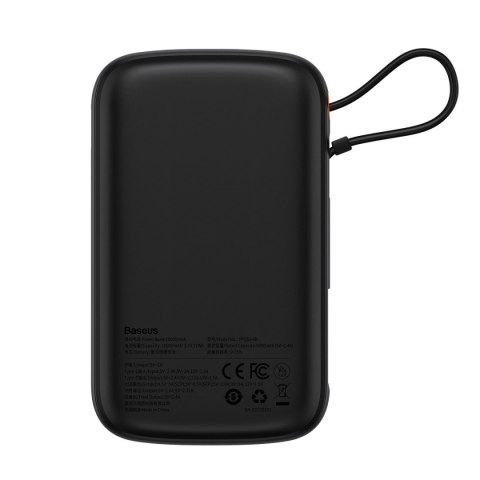 Powerbank 10000mAh USB USB-C iPhone Lightning + kabel USB-C - czarny BASEUS Powerbank 10000mAh USB USB-C iPhone Lightning + kabel USB-C - czarny BASEUS