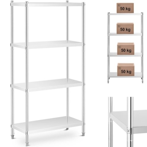 Regał metalowy magazynowy gastronomiczny do 200 kg 90 x 40 x 180 cm Royal Catering Regał metalowy magazynowy gastronomiczny do 200 kg 90 x 40 x 180 cm Royal Catering