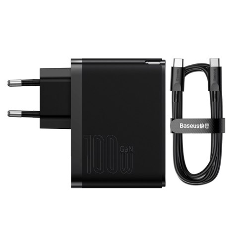 Szybka uniwersalna ładowarka sieciowa GaN5 Pro USB-C / USB 100W - czarny BASEUS Szybka uniwersalna ładowarka sieciowa GaN5 Pro USB-C / USB 100W - czarny BASEUS