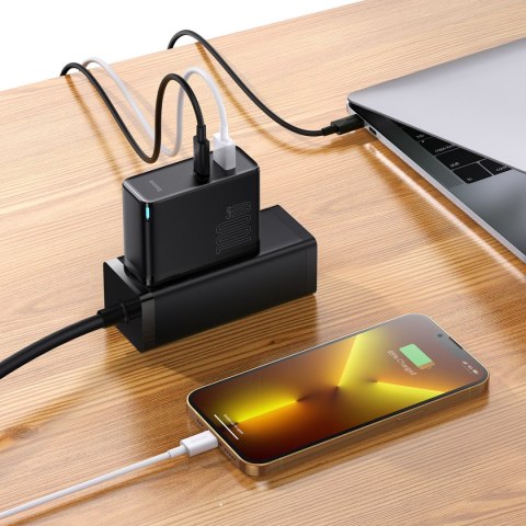 Szybka uniwersalna ładowarka sieciowa GaN5 Pro USB-C / USB 100W - czarny BASEUS Szybka uniwersalna ładowarka sieciowa GaN5 Pro USB-C / USB 100W - czarny BASEUS