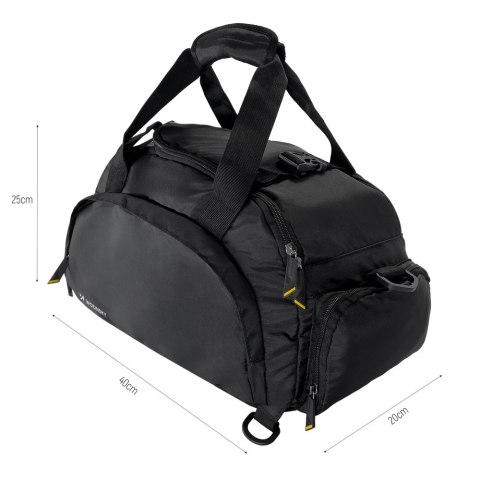 Torba sportowa podróżna plecak bagaż podręczny 40x20x25cm czarny WOZINSKY Torba sportowa podróżna plecak bagaż podręczny 40x20x25cm czarny WOZINSKY