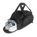 Torba sportowa podróżna plecak bagaż podręczny 40x20x25cm czarny WOZINSKY