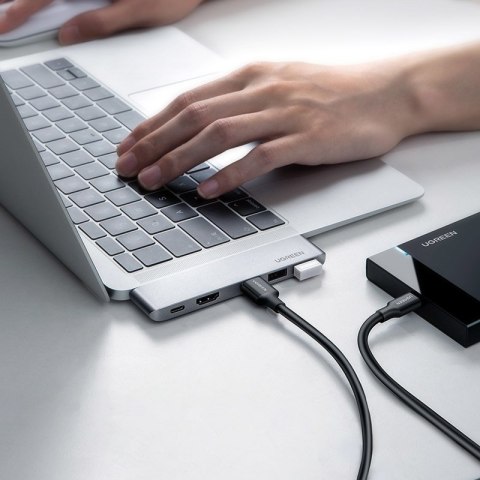 Wielofunkcyjny HUB port do MacBook Pro / Air 2x USB-C na USB-C HDMI 3x USB 3.0 - szary UGREEN Wielofunkcyjny HUB port do MacBook Pro / Air 2x USB-C na USB-C HDMI 3x USB 3.0 - szary UGREEN
