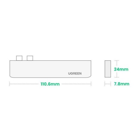 Wielofunkcyjny HUB port do MacBook Pro / Air 2x USB-C na USB-C HDMI 3x USB 3.0 - szary UGREEN Wielofunkcyjny HUB port do MacBook Pro / Air 2x USB-C na USB-C HDMI 3x USB 3.0 - szary UGREEN