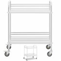 Wózek laboratoryjny zabiegowy kosmetyczny ze stali 2 półki 73 x 44 x 86 cm 20 kg Steinberg Systems