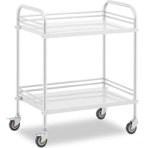 Wózek laboratoryjny zabiegowy kosmetyczny ze stali 2 półki 73 x 44 x 86 cm 20 kg Steinberg Systems Wózek laboratoryjny zabiegowy kosmetyczny ze stali 2 półki 73 x 44 x 86 cm 20 kg Steinberg Systems