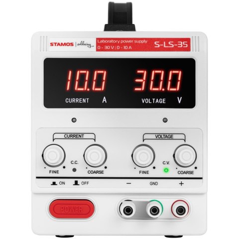 Zasilacz laboratoryjny serwisowy 0-30 V 0-10 A DC 300 W LED Stamos Soldering Zasilacz laboratoryjny serwisowy 0-30 V 0-10 A DC 300 W LED Stamos Soldering