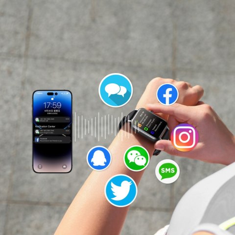 Smartwatch JR-FT5 Fit-Life Series z funkcją odbierania połączeń - czarny JOYROOM Smartwatch JR-FT5 Fit-Life Series z funkcją odbierania połączeń - czarny JOYROOM