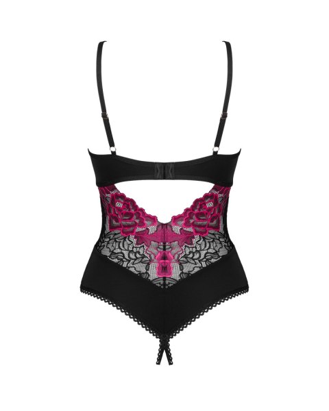 Body Rosenty otwarte Czarno-Różowy XS/S Body Rosenty otwarte Czarno-Różowy XS/S