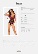 Body Rosenty otwarte Czarno-Różowy XS/S
