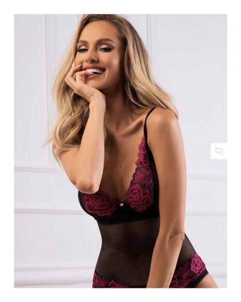 Gorset Rosenty + stroingi GRATIS! Czarno-Różowy XL/XXL Gorset Rosenty + stroingi GRATIS! Czarno-Różowy XL/XXL