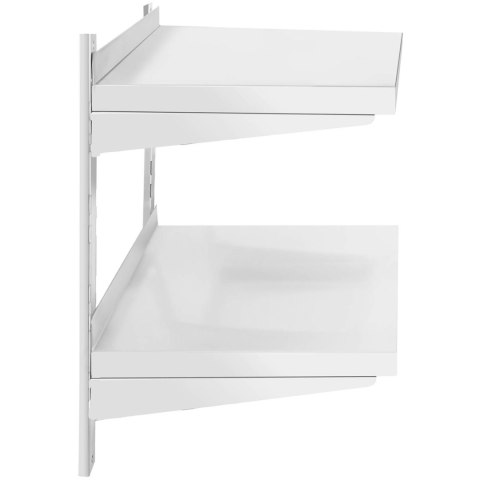 Półka ścienna wisząca gastronomiczna podwójna z regulacją STAL 80 x 40 cm Royal Catering Półka ścienna wisząca gastronomiczna podwójna z regulacją STAL 80 x 40 cm Royal Catering