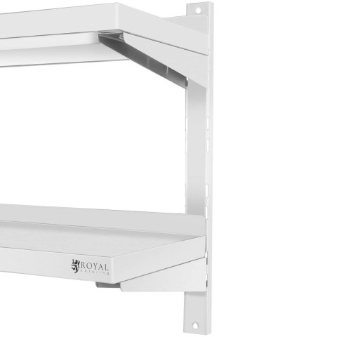 Półka ścienna wisząca gastronomiczna podwójna z regulacją STAL 80 x 40 cm Royal Catering Półka ścienna wisząca gastronomiczna podwójna z regulacją STAL 80 x 40 cm Royal Catering