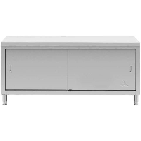 Stół blat roboczy centralny z szafką drzwi suwane 180 x 70 x 85 cm Royal Catering Stół blat roboczy centralny z szafką drzwi suwane 180 x 70 x 85 cm Royal Catering