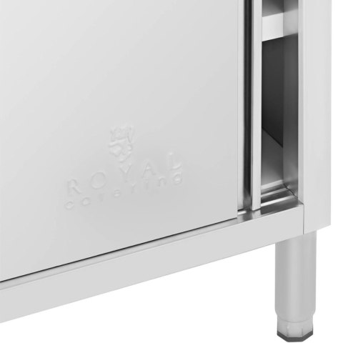 Stół gastronomiczny z szafką z drzwiami suwanymi STAL 100 x 50 cm do 330 kg Royal Catering Stół gastronomiczny z szafką z drzwiami suwanymi STAL 100 x 50 cm do 330 kg Royal Catering