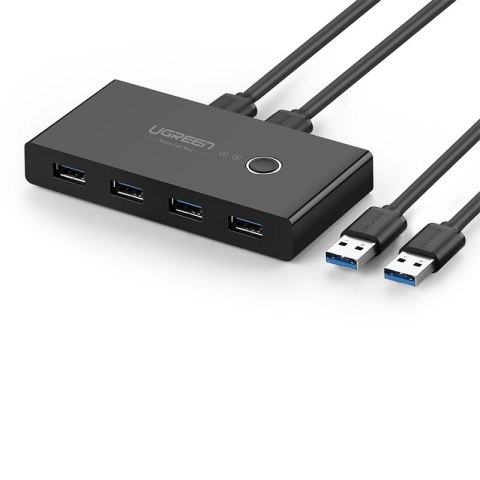 Switch box HUB przełącznik 4x USB 3.2 Gen 1 rozdzielacz USB na dwa komputery - czarny UGREEN Switch box HUB przełącznik 4x USB 3.2 Gen 1 rozdzielacz USB na dwa komputery - czarny UGREEN