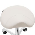 Taboret stołek hoker kosmetyczny siodłowy na kółkach York do 150 kg beżowy Physa