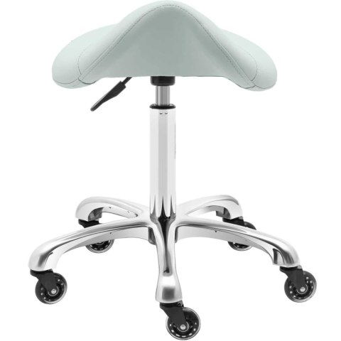 Taboret stołek hoker kosmetyczny siodłowy na kółkach York do 150 kg pistacjowy Physa Taboret stołek hoker kosmetyczny siodłowy na kółkach York do 150 kg pistacjowy Physa