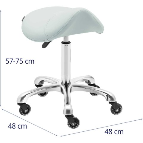 Taboret stołek hoker kosmetyczny siodłowy na kółkach York do 150 kg pistacjowy Physa Taboret stołek hoker kosmetyczny siodłowy na kółkach York do 150 kg pistacjowy Physa