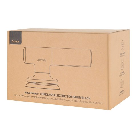 Bezprzewodowa elektryczna maszyna polerska polerka do wosku 30W czarna BASEUS Bezprzewodowa elektryczna maszyna polerska polerka do wosku 30W czarna BASEUS