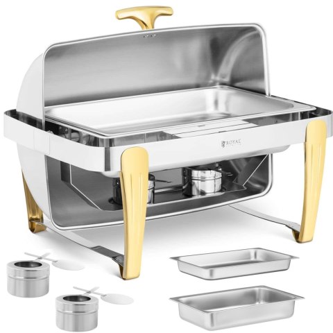 Podgrzewacz do potraw stołowy na pastę z pokrywą rolltop GN 1/1 9 l Royal Catering Podgrzewacz do potraw stołowy na pastę z pokrywą rolltop GN 1/1 9 l Royal Catering