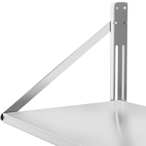 Półka ścienna gastronomiczna składana ze stali nierdzewnej do 40 kg 100 x 45 cm Royal Catering Półka ścienna gastronomiczna składana ze stali nierdzewnej do 40 kg 100 x 45 cm Royal Catering