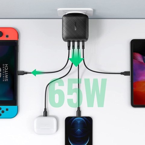 Szybka ładowarka PPS 65W USB 3x USB-C QC 3.0 PD SCP FCP AFC UGREEN Szybka ładowarka PPS 65W USB 3x USB-C QC 3.0 PD SCP FCP AFC UGREEN