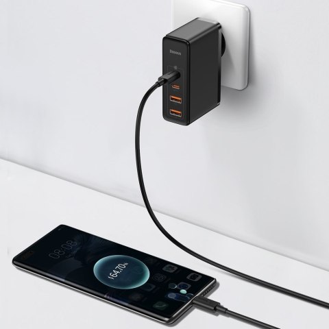Szybka ładowarka sieciowa GaN2 Pro USB USB-C QC PD 100W czarny BASEUS Szybka ładowarka sieciowa GaN2 Pro USB USB-C QC PD 100W czarny BASEUS