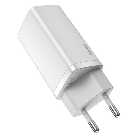 Szybka ładowarka sieciowa GaN2 Pro USB USB-C QC PD 65W biały BASEUS Szybka ładowarka sieciowa GaN2 Pro USB USB-C QC PD 65W biały BASEUS