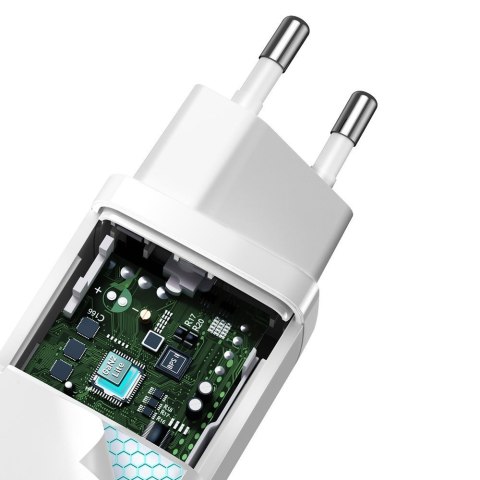 Szybka ładowarka sieciowa GaN2 Pro USB USB-C QC PD 65W biały BASEUS Szybka ładowarka sieciowa GaN2 Pro USB USB-C QC PD 65W biały BASEUS