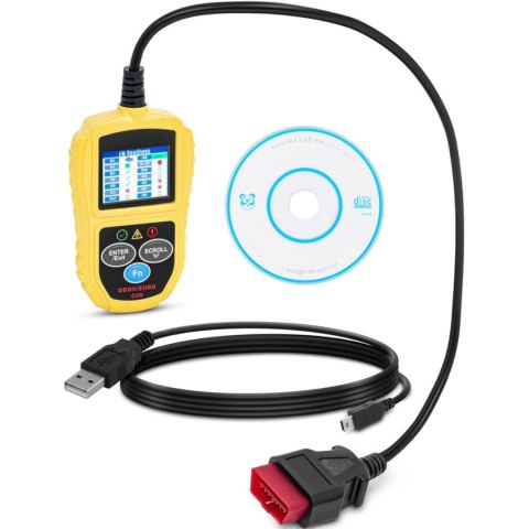 Tester skaner diagnostyczny do samochodów OBD2 8-18 V VIN / ID / CVN / PCM / ECU MSW