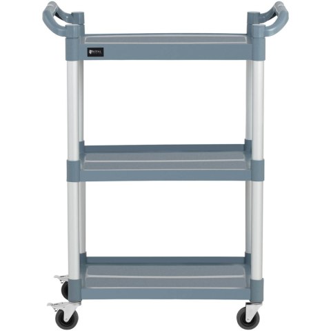 Wózek kelnerski cateringowy z tworzywa plastiku 3 półki 630 x 400 mm do 90 Kg Royal Catering Wózek kelnerski cateringowy z tworzywa plastiku 3 półki 630 x 400 mm do 90 Kg Royal Catering