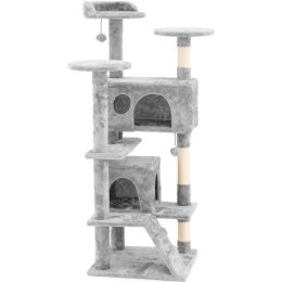 Drapak wieża domek dla kota 2 piłki 49x49x137cm UNI_CT_03 UNIPRODO