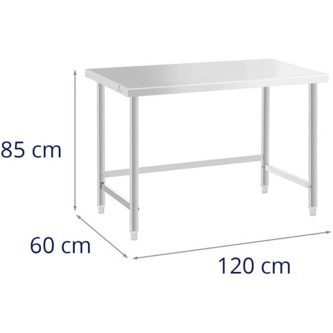 Stół blat roboczy stalowy nierdzewny 120x60cm Royal Catering Stół blat roboczy stalowy nierdzewny 120x60cm Royal Catering