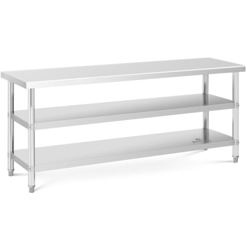 Stół blat roboczy stalowy nierdzewny 2 półki 200x60cm Royal Catering Stół blat roboczy stalowy nierdzewny 2 półki 200x60cm Royal Catering