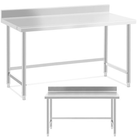 Stół blat roboczy stalowy nierdzewny przyścienny z rantem 150x70cm Royal Catering Stół blat roboczy stalowy nierdzewny przyścienny z rantem 150x70cm Royal Catering