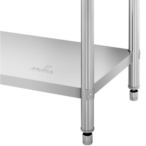Stół blat roboczy stalowy nierdzewny przyścienny z rantem 2 półki 180x60cm Royal Catering Stół blat roboczy stalowy nierdzewny przyścienny z rantem 2 półki 180x60cm Royal Catering