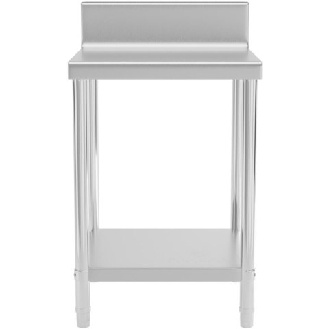 Stół blat roboczy stalowy nierdzewny przyścienny z rantem i półką 60x60cm Royal Catering Stół blat roboczy stalowy nierdzewny przyścienny z rantem i półką 60x60cm Royal Catering