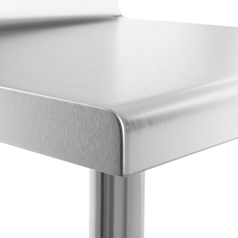 Stół blat roboczy stalowy nierdzewny przyścienny z rantem i półką 90x60cm Royal Catering Stół blat roboczy stalowy nierdzewny przyścienny z rantem i półką 90x60cm Royal Catering