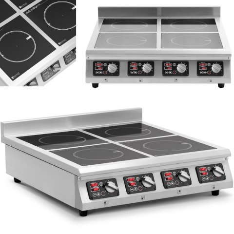 Kuchnia indukcyjna 4 palnikowa nastawna timer 400 V 4 x 3500 W Royal Catering Kuchnia indukcyjna 4 palnikowa nastawna timer 400 V 4 x 3500 W Royal Catering