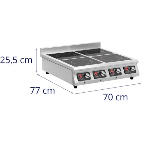 Kuchnia indukcyjna 4 palnikowa nastawna timer 400 V 4 x 3500 W Royal Catering Kuchnia indukcyjna 4 palnikowa nastawna timer 400 V 4 x 3500 W Royal Catering