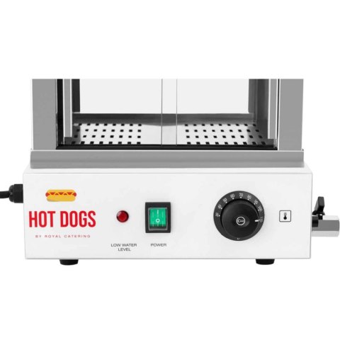 Podgrzewacz witryna grzewcza do 100 hot dogów parówek 25 bułek 1000W Royal Catering Podgrzewacz witryna grzewcza do 100 hot dogów parówek 25 bułek 1000W Royal Catering