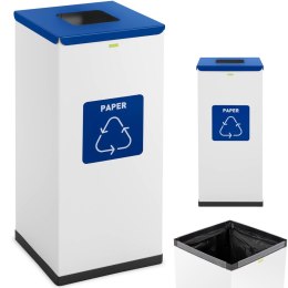 Kosz pojemnik stalowy do segregacji śmieci odpadów papieru 30.5x30.5x70cm 60L Ulsonix