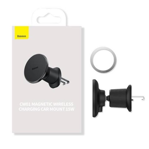Ładowarka indukcyjna do samochodu na nawiew MagSafe 15W USB-C 25W - czarna BASEUS Ładowarka indukcyjna do samochodu na nawiew MagSafe 15W USB-C 25W - czarna BASEUS