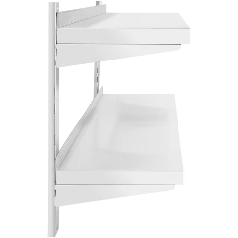 Półka ścienna wisząca gastronomiczna podwójna z regulacją STAL 120 x 40 cm Royal Catering Półka ścienna wisząca gastronomiczna podwójna z regulacją STAL 120 x 40 cm Royal Catering