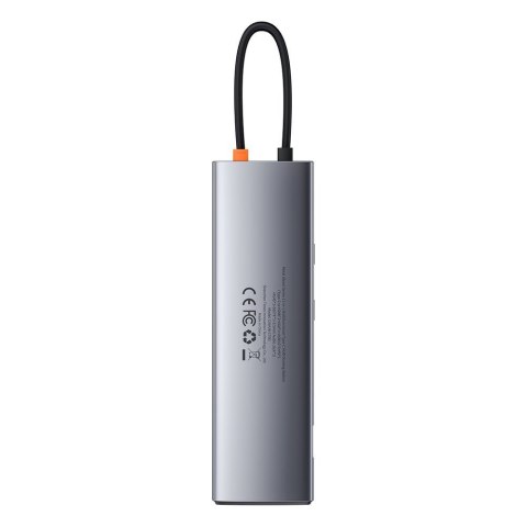 Wielofunkcyjny HUB replikator portów USB-C Metal Gleam 11w1 szary BASEUS Wielofunkcyjny HUB replikator portów USB-C Metal Gleam 11w1 szary BASEUS