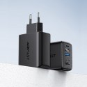 2w1 Ładowarka sieciowa z kablem USB-C + przejściówka adapter USB-C - HDMI 4K czarna ACEFAST